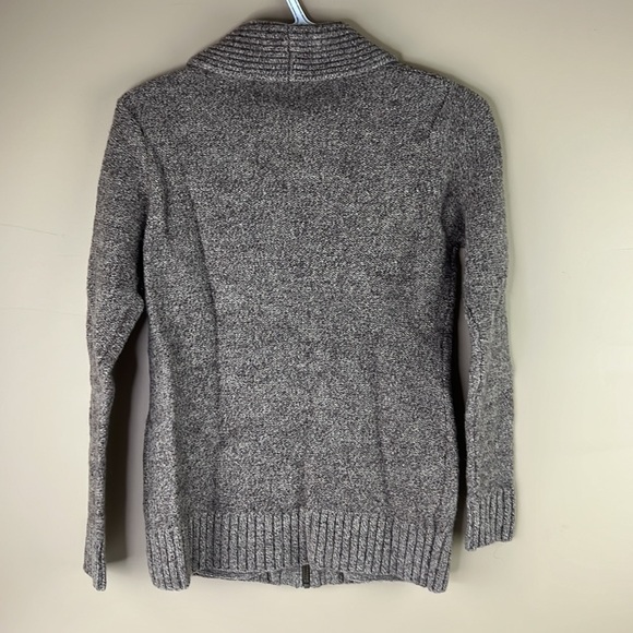 Toad & Co Brown Shawl Lambswool Knit Zip-Up - Picture 2 of 12